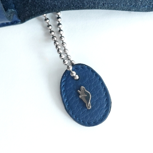 🦫🇨🇦Roots Vintage Rectangular Royal Blue Raw Leather Crossbody - Picture 11 of 12